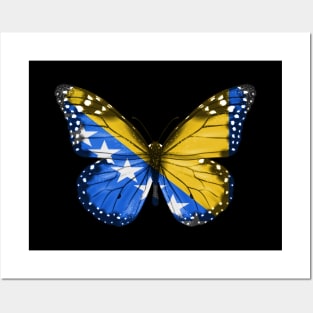 Bosnian or Herzegovinian Flag  Butterfly - Gift for Bosnian or Herzegovinian From Bosnia And Herzegovina Posters and Art